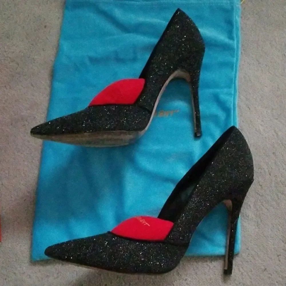 Jean Michel Cazabat black sparkly shoes 39 Pums Heels